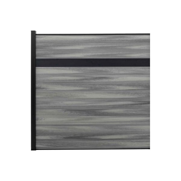 Jewett Cameron Companies Estate 6'W x 6'H Oxford Grey Aluminum/Composite Horizontal Fence-Adder Section-IN GROUND EF EG1206 - main